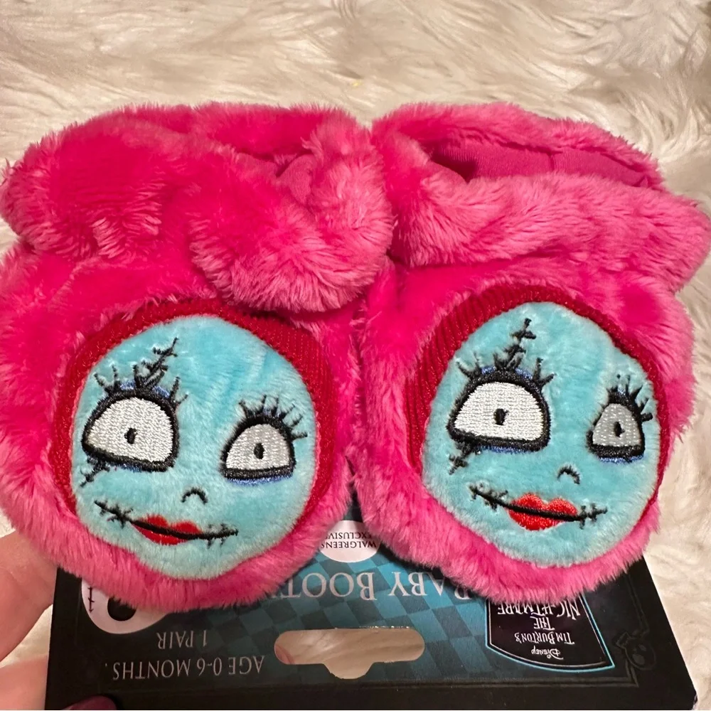 Pink Sally Baby Booties